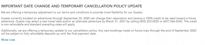 NEWS: Adventures By Disney Has Extended Their Cancellation Policy Through September! 