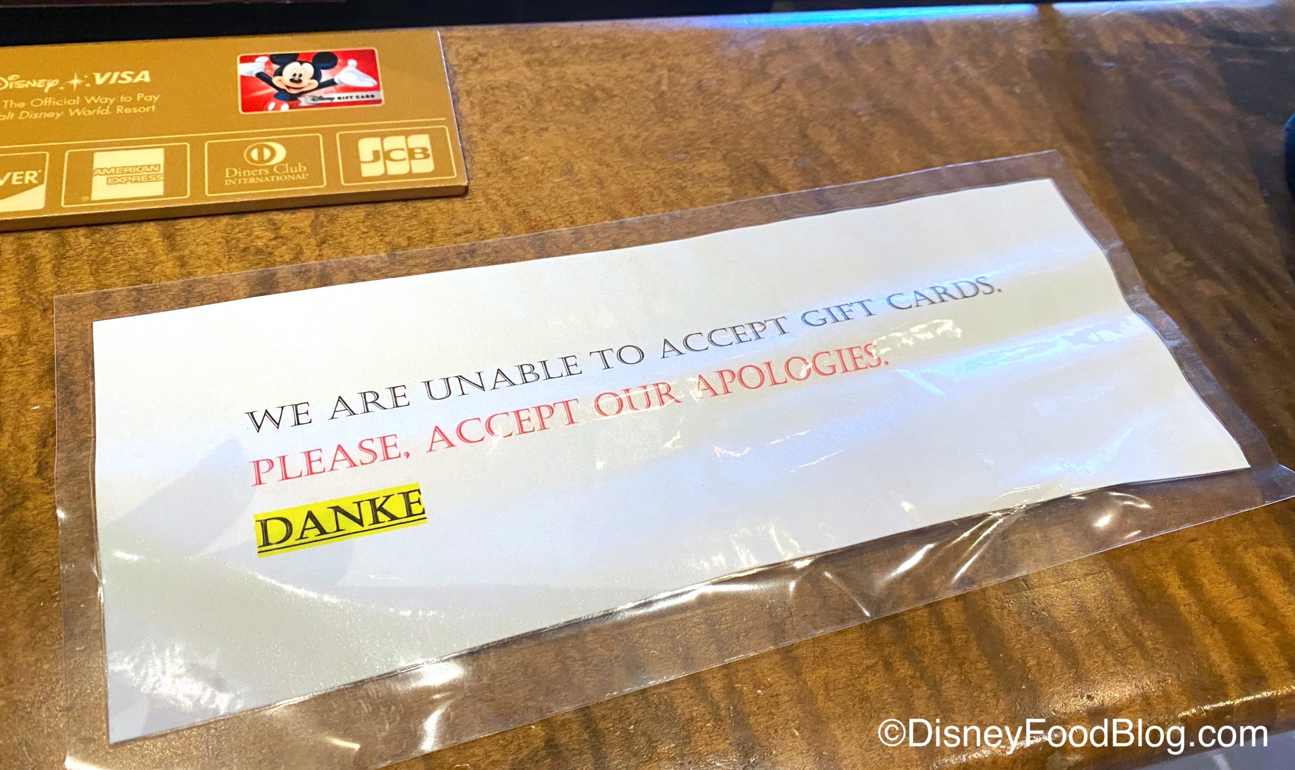 Gift Cards Experiencing Technical Difficulties In Disney World Today The Disney Food Blog