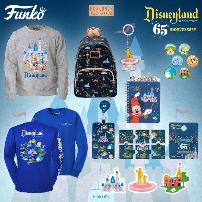 Funko Disneyland 65th Anniv Limited Edition T-Shirt Boxed Select Size