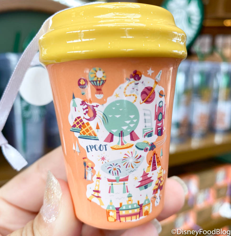 Disney Starbucks Cup Ornament - Epcot