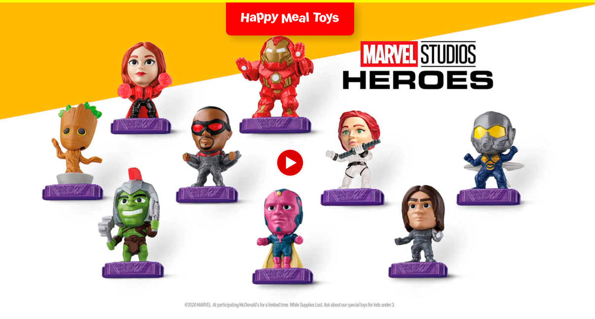2019 McDONALD'S MARVEL AVENGERS HAPPY MEAL TOYS Choose Your character SHIPS NOW 