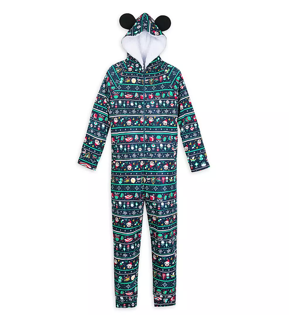 2019 Disney Parks Mickey Holiday Park Foods Snacks Pajamas Bodysuit Adult SMALL