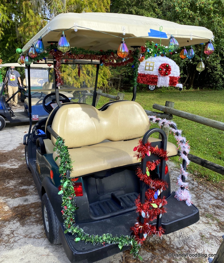 PHOTOS! Disney Guests Keep the Christmas Tradition Alive with Decorated  Golf Carts! | the disney food blog