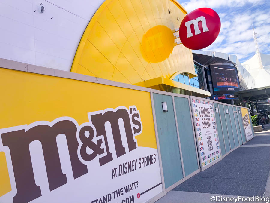 Giant M&M Candy Sign Installed as M&M's Store Makes Progress at Disney  Springs
