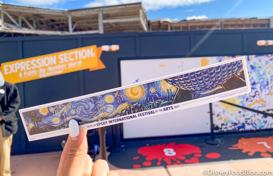 PHOTOS: “Expression Section” Paint-by-Number Mural Opens at Taste of EPCOT  International Festival of the Arts 2021 - WDW News Today