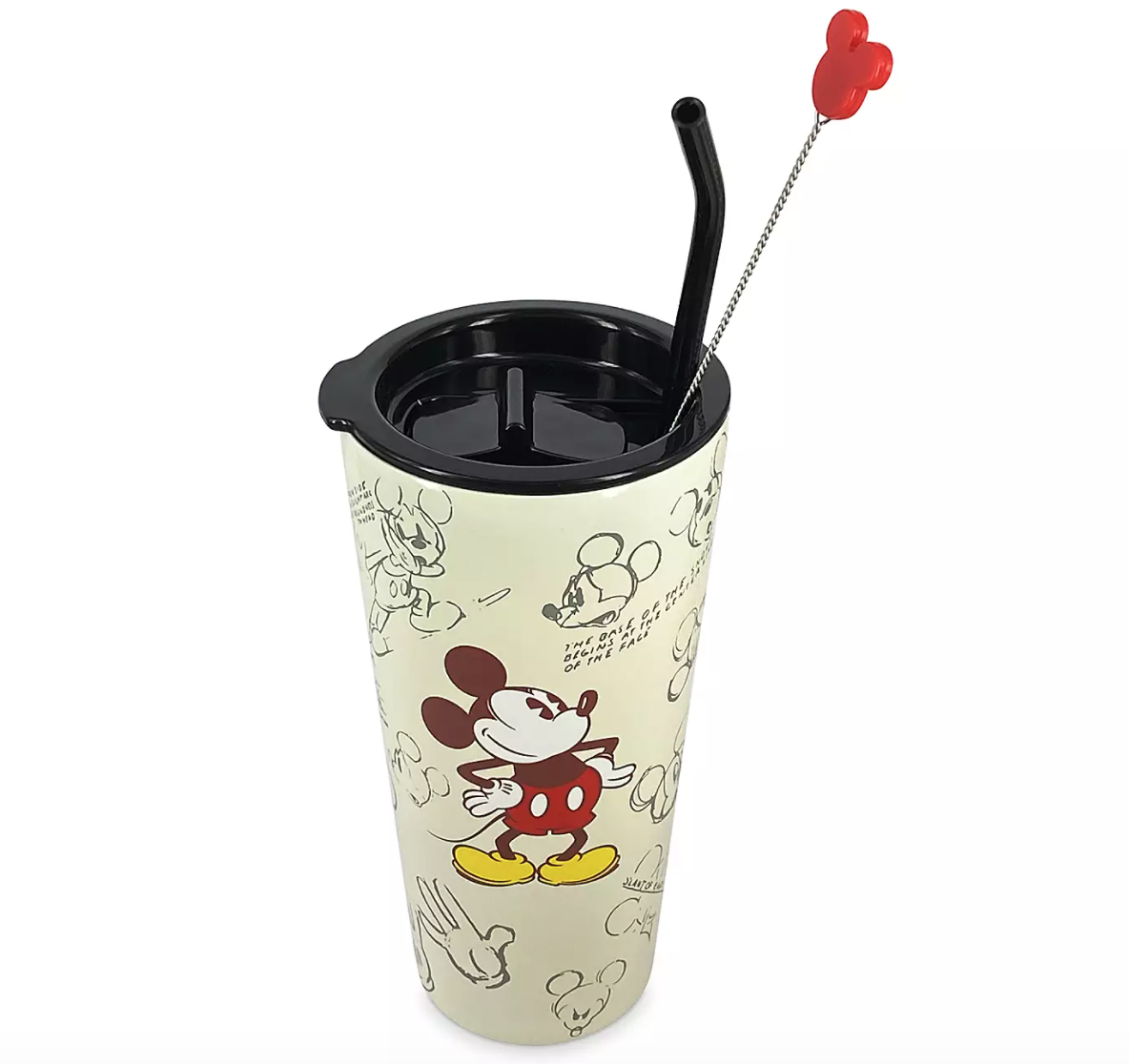 Disney Parks Exclusive Mickey Mouse Tumbler Cup Straw 2018 Walt Disney World WDW