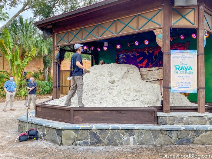 New Raya Sand Sculpture At Disney's Animal Kingdom – World Of Walt