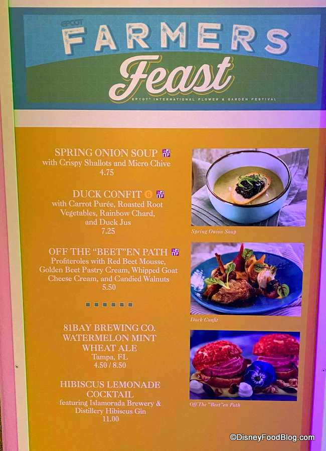 2021 EPCOT Flower and Garden Festival EPCOT Farmers Feast the