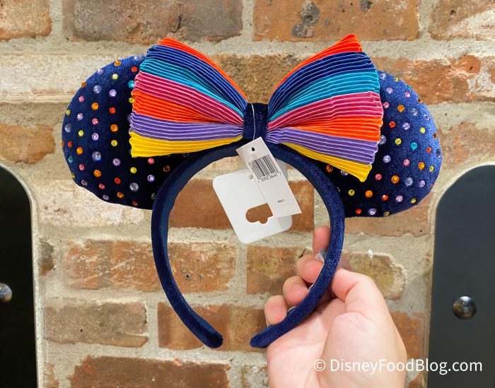 Limited Minnie Ears Rainbow Sequins Bow Tokyo Disney Resort Rare Headband 