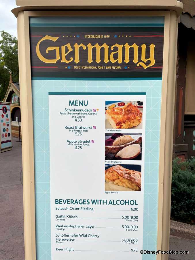 PHOTOS EPCOT Food and Wine Festival Menus with PRICES are Up in Disney