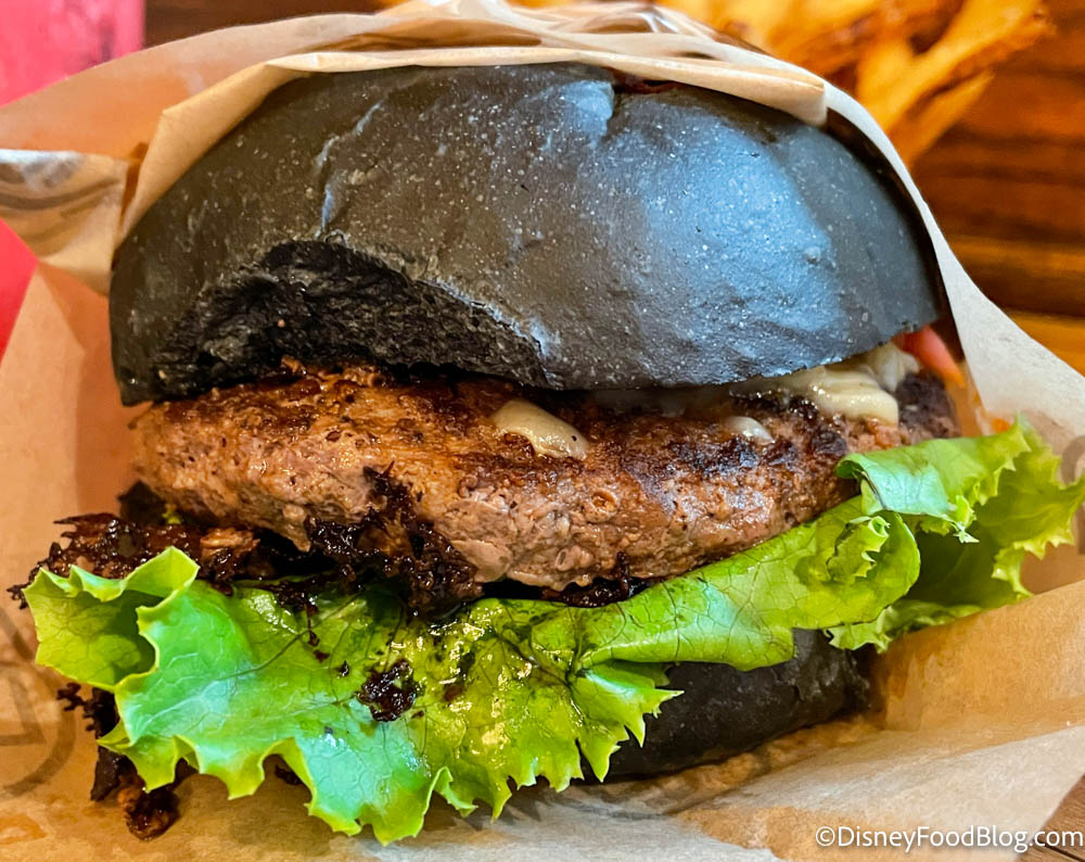 Review Not Gonna Lie We Were Terrified To Try Disney World S New Black Widow Burger The Disney Food Blog