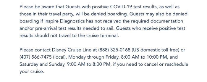 disney cruise line covid testing
