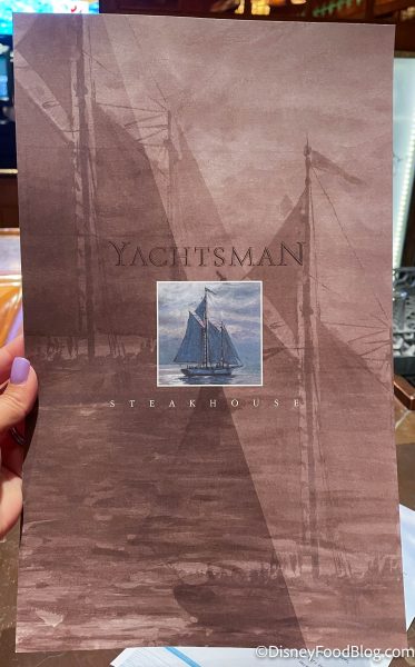 yachtsman restaurant disney menu
