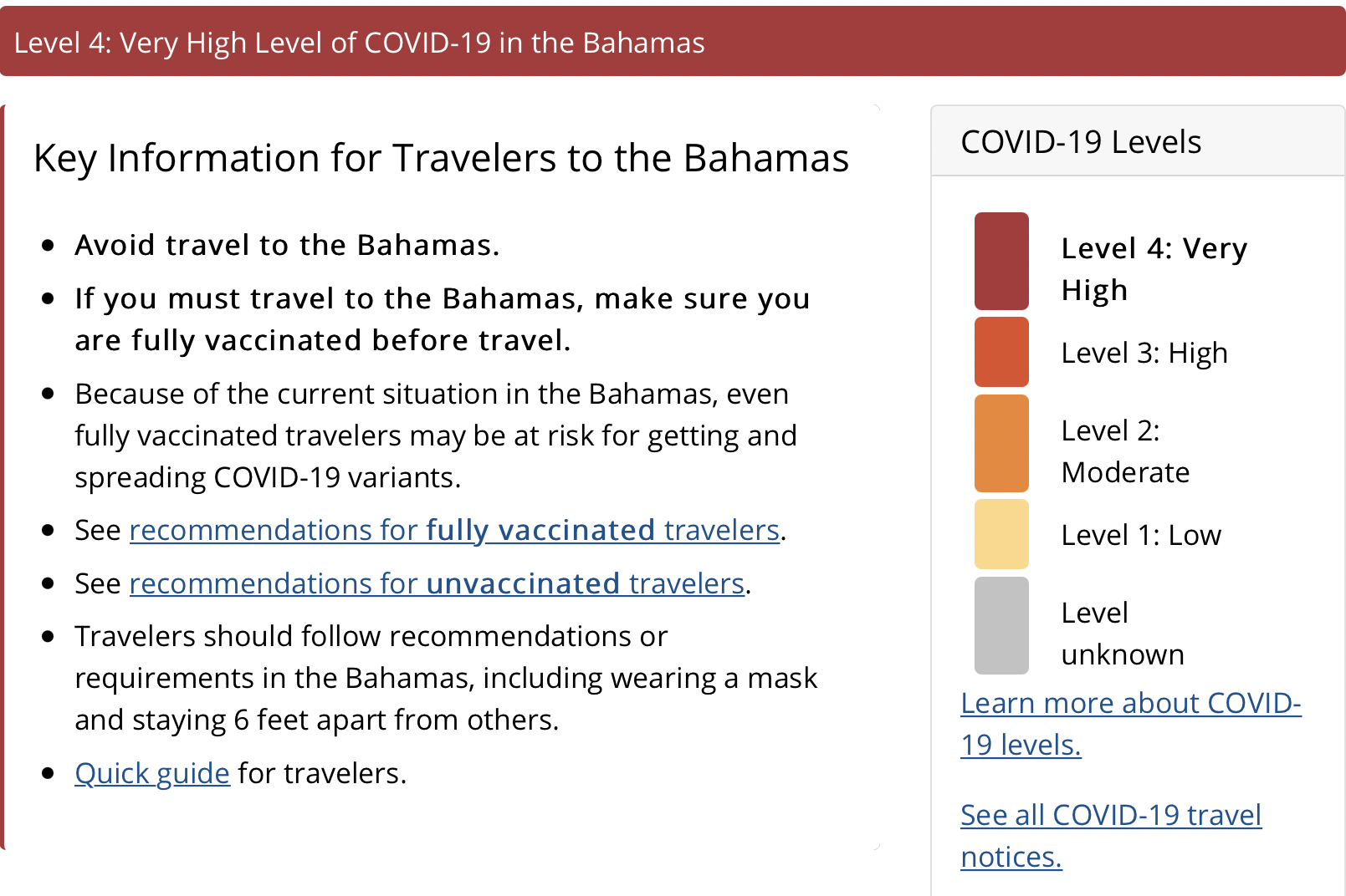 canadian travel advisory bahamas