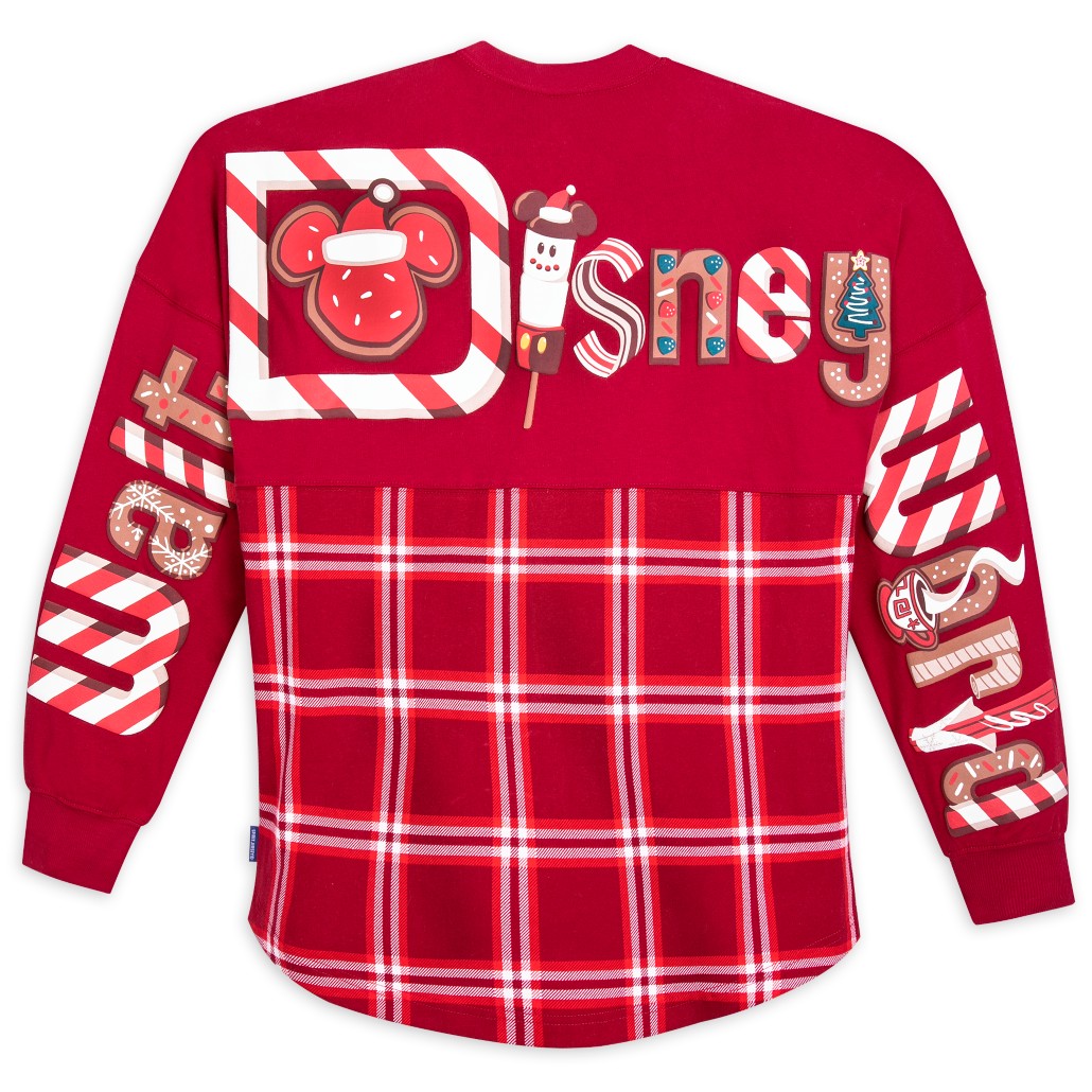 Disney Parks Christmas Mickey Plaid Holiday Spirit Jersey Shirt Size XS New 