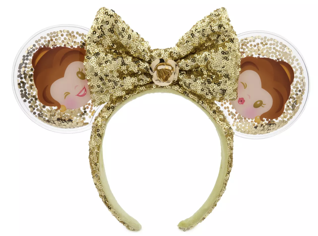 Disney Park Mickey Belle Minnie Mouse Ears Beauty and the Beast Bow Headband 