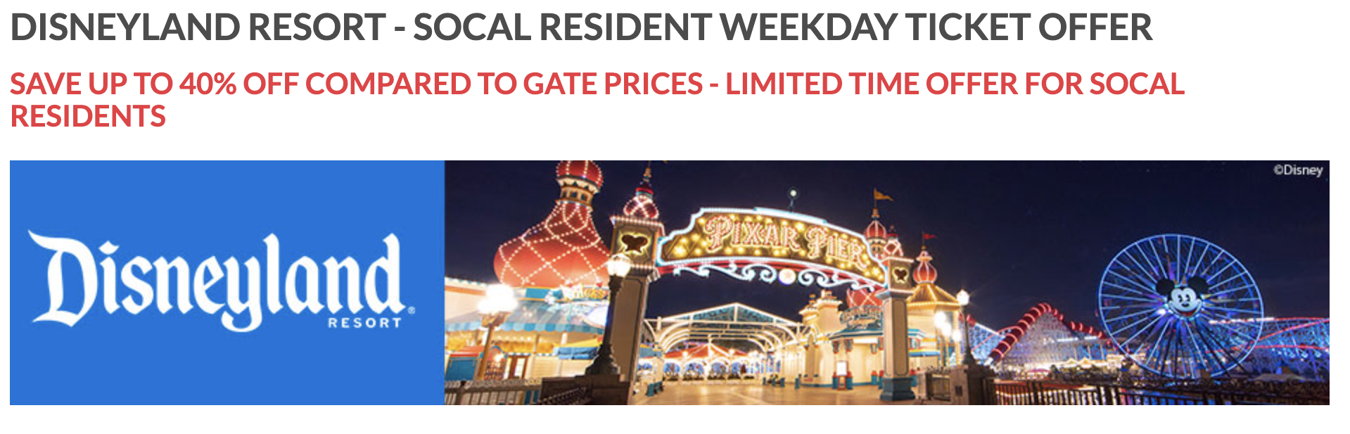 Select AAA Members Can Save BIG on Disneyland Tickets for a Limited