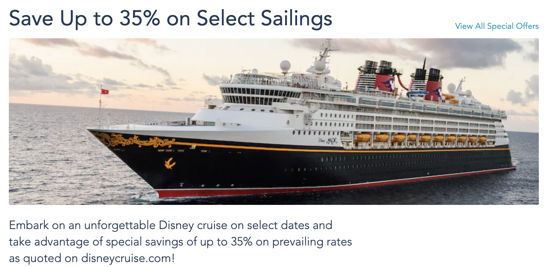 are there any disney cruise discounts