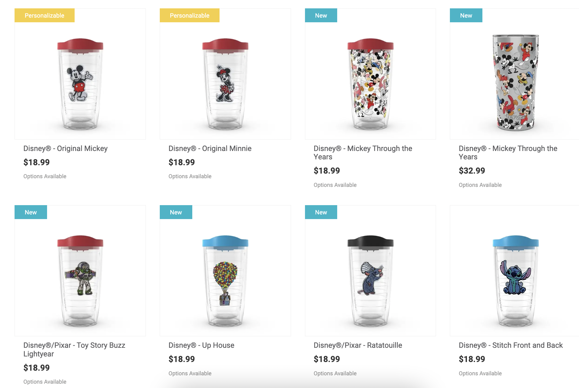 ALL The Disney Tervis Tumblers You Can Get Online Now!