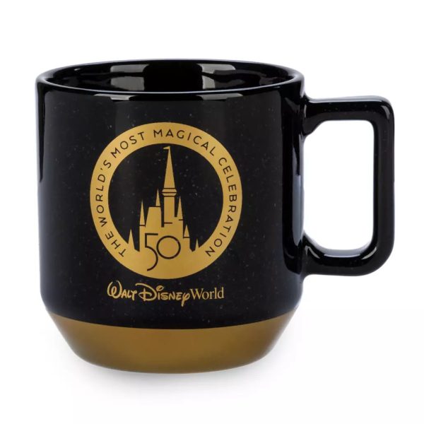 Theme Parks Walt Disney World 50th Anniversary Mickey Mouse  and Friends Ceramic Mug, 15 ounces: Coffee Cups & Mugs