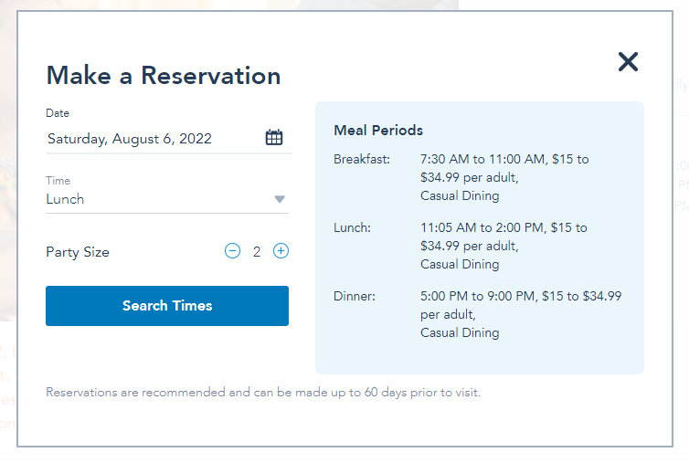 Booking Dining Reservations at Disney | the disney food blog Booking Dining Reservations at Disney | the disney food blog