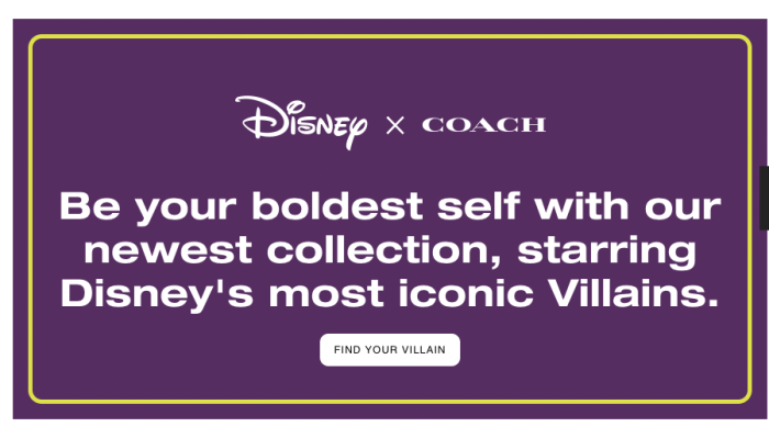Shop the Disney Villains COACH Collection for 50% OFF!