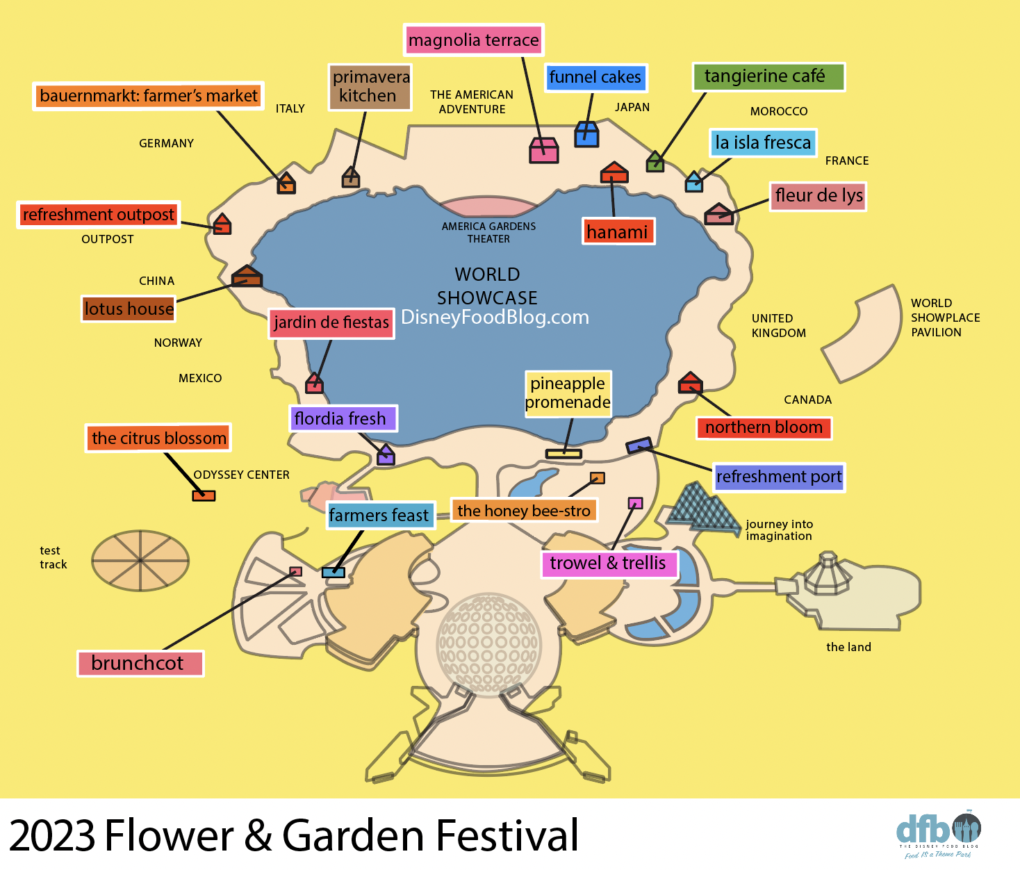 The DFBExclusive 2023 EPCOT Flower & Garden Festival Map Is HERE! ⋅