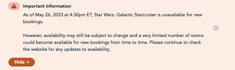 Galactic Starcruiser 2023 Reservations