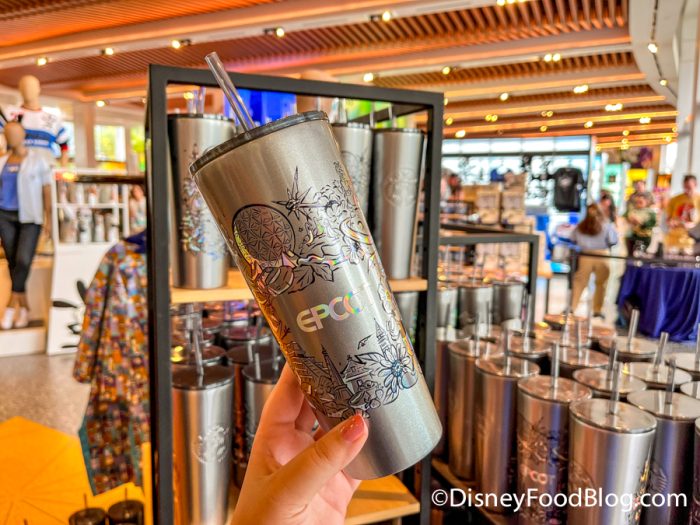 WDW - Starbucks Walt Disney World Studded Tumbler Iridescent Tea Gold