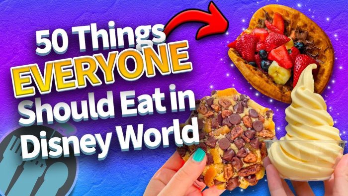 DFB Video: 50 Things EVERYONE Should Eat in Disney World | the disney ...