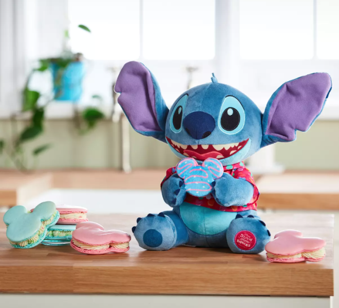 https://www.disneyfoodblog.com/wp-content/uploads/2024/03/2024-disney-store-stitch-attacks-snacks-macaron-collection-plush-on-counter-660x600.png