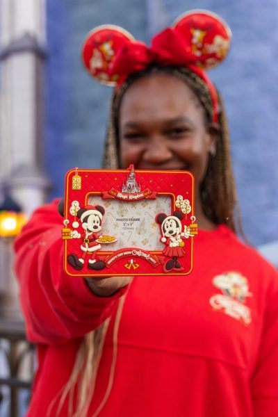 The Disney exclusive Mickey’s Very Merry-Themed Magnet Picture Frame
