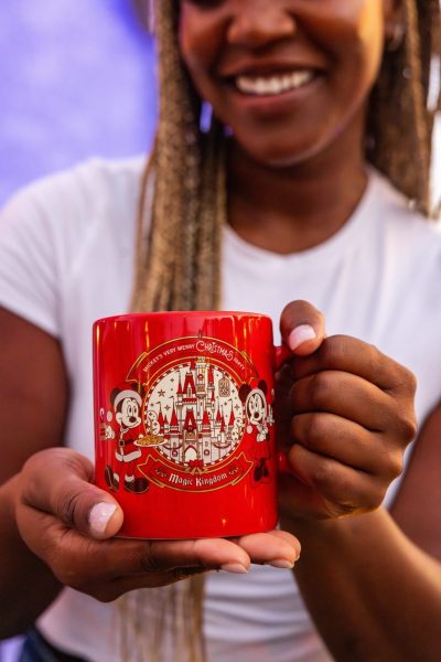 The Disney exclusive Mickey’s Very Merry Christmas Party Mug and Ornament