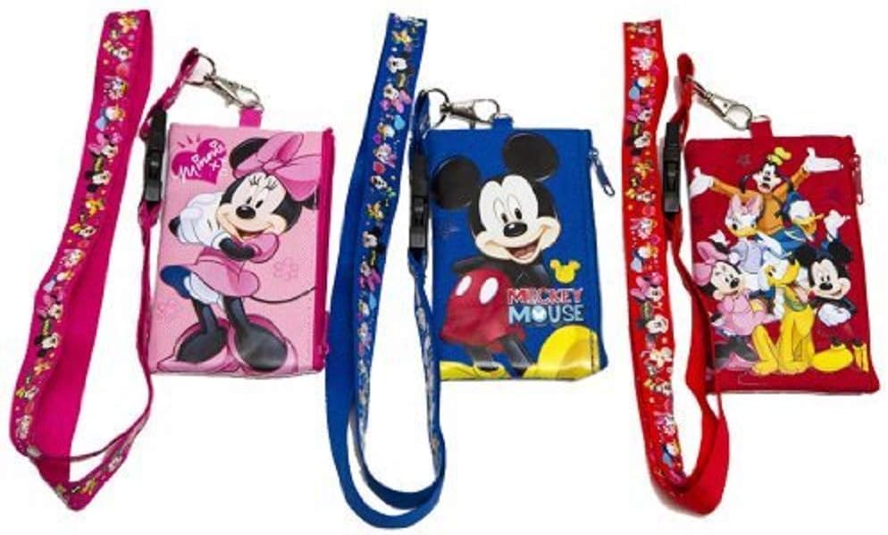 Disney pin lanyards with pouch 3-pack