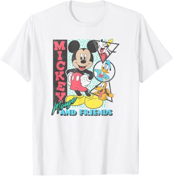 Disney-Mickey-Friends-Retro-90s-Group-Po