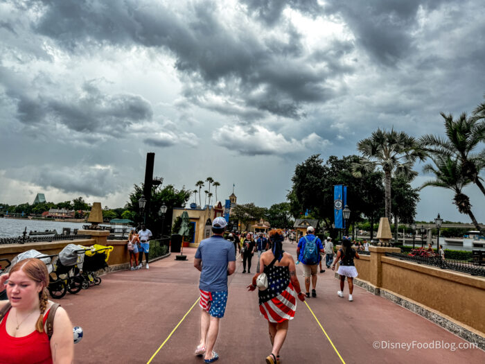 2026-wdw-epcot-crowds-rainy-day-storm-at