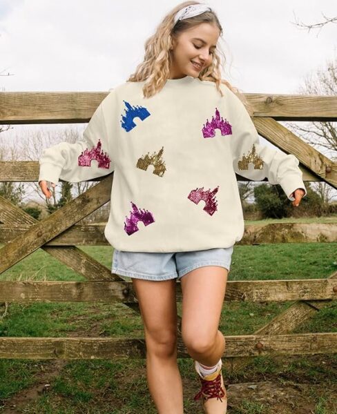 UNIQUEONE-Oversized-Sequins-Bow-Sweatshi
