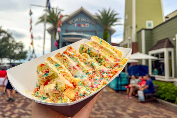 REVIEW: We Ordered ONE Slice of Cake at Disney Springs and Got a Small Building