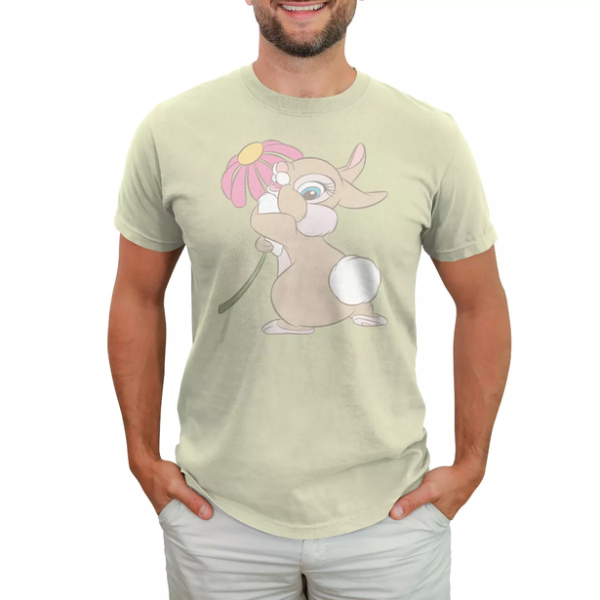 Mens-Bambi-Flower-Miss-Bunny-T-Shirt-Bei
